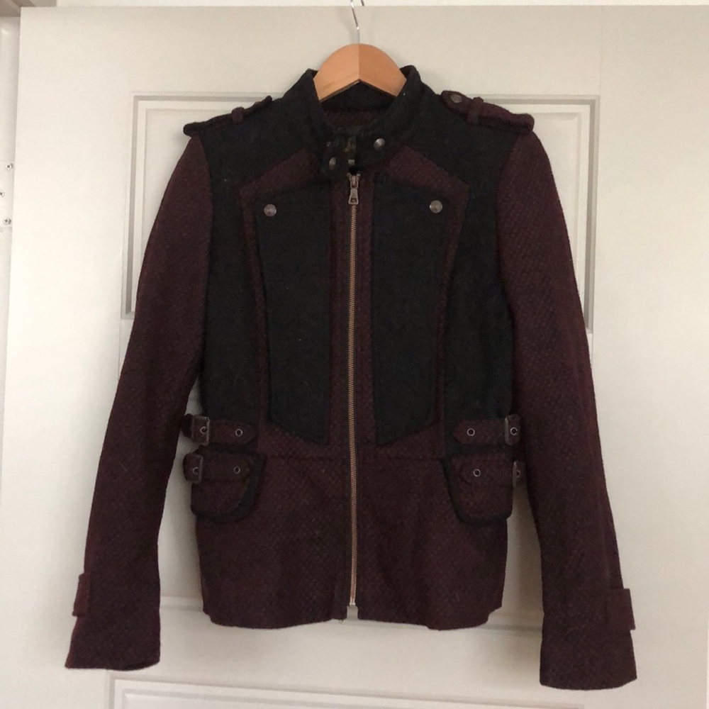 Sam Edelman Wool Military-Style Pea Coat